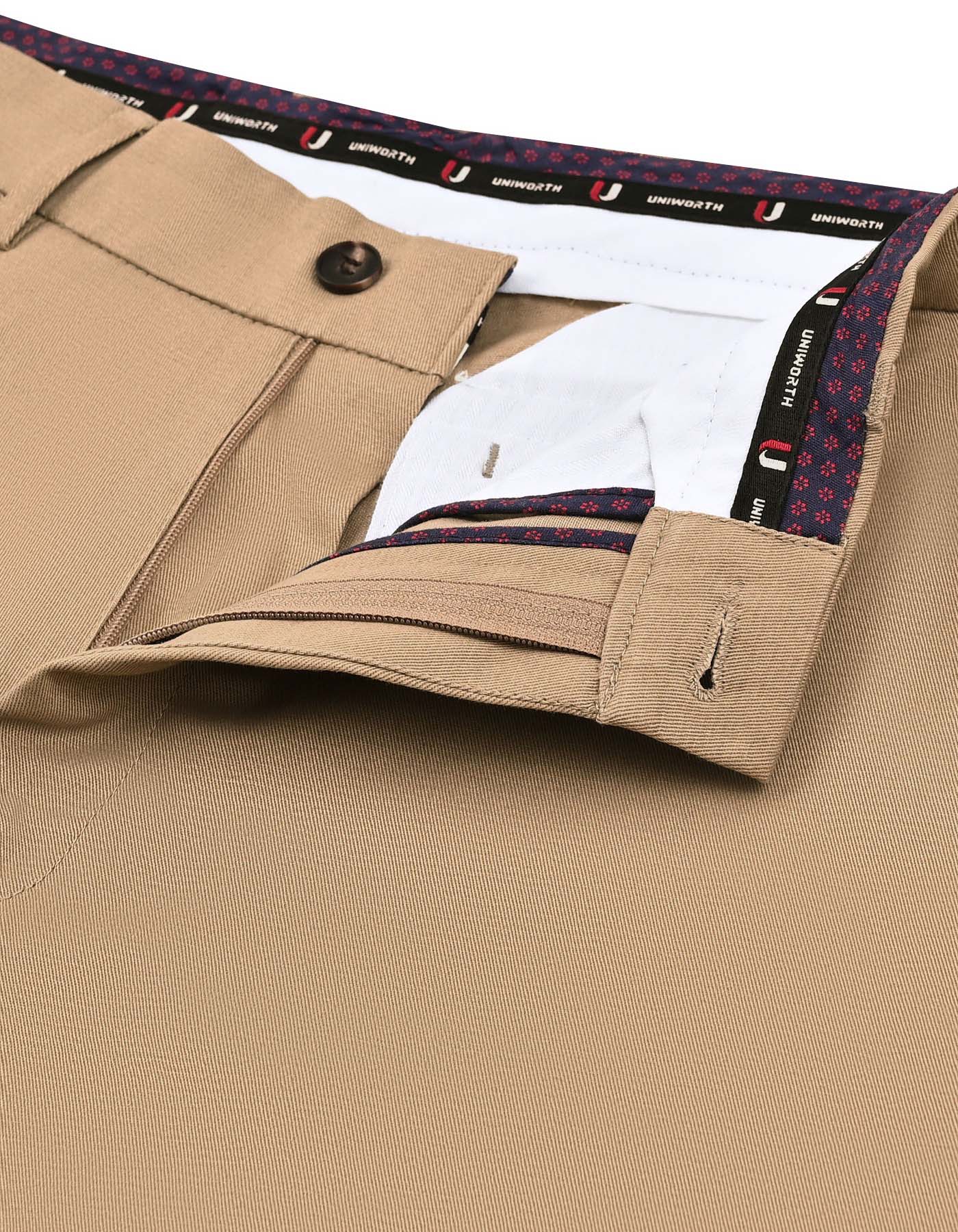 Khaki Smart Fit Cotton Trouser FTC2555S-32