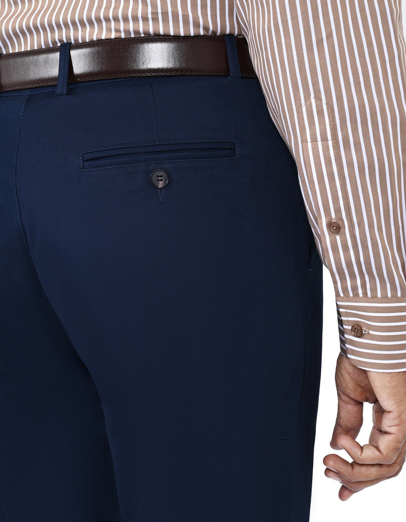 Navy Smart Fit Cotton Trouser FTC2556S-36