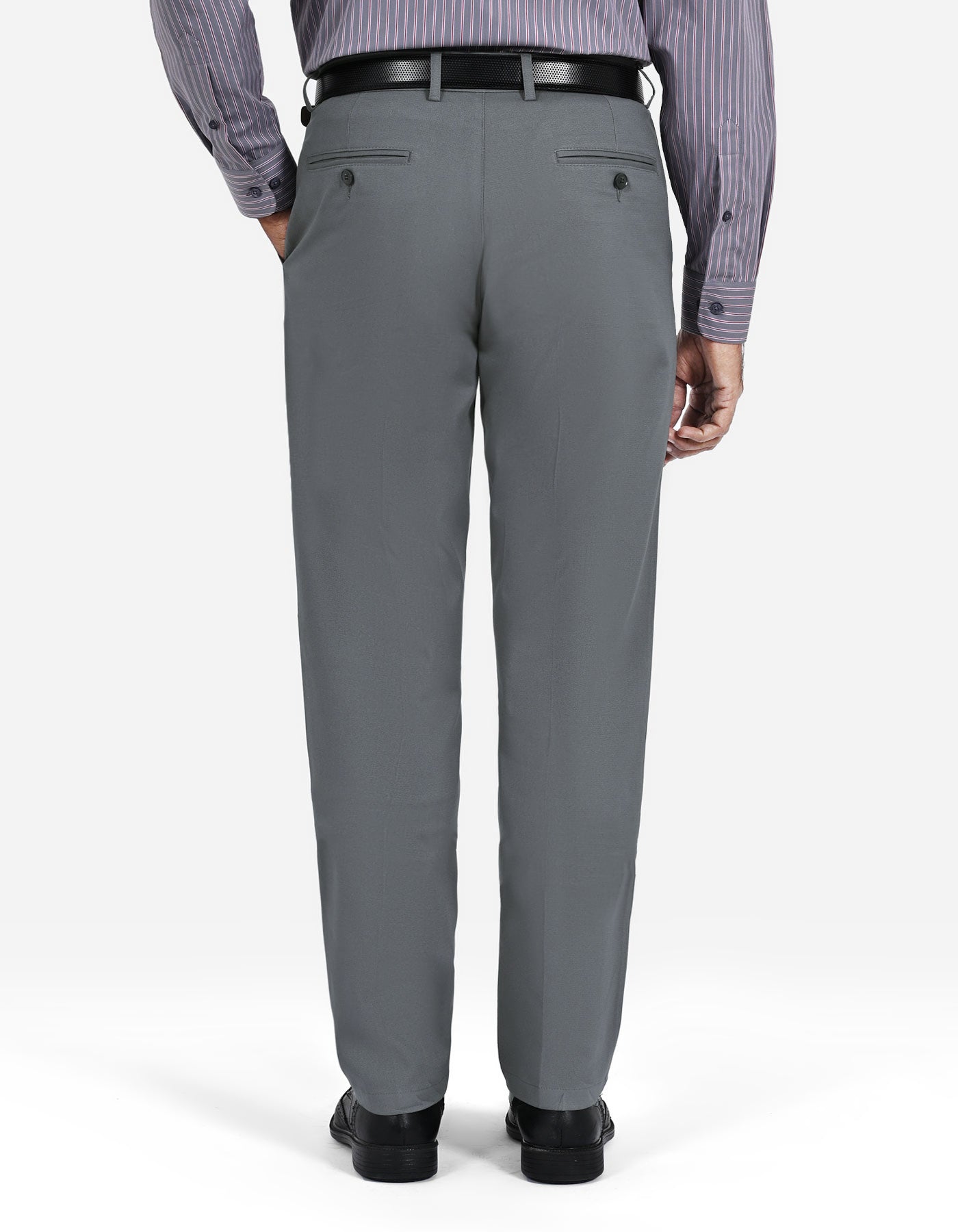 Grey Classic Fit Cotton Trouser FTC2557C-38