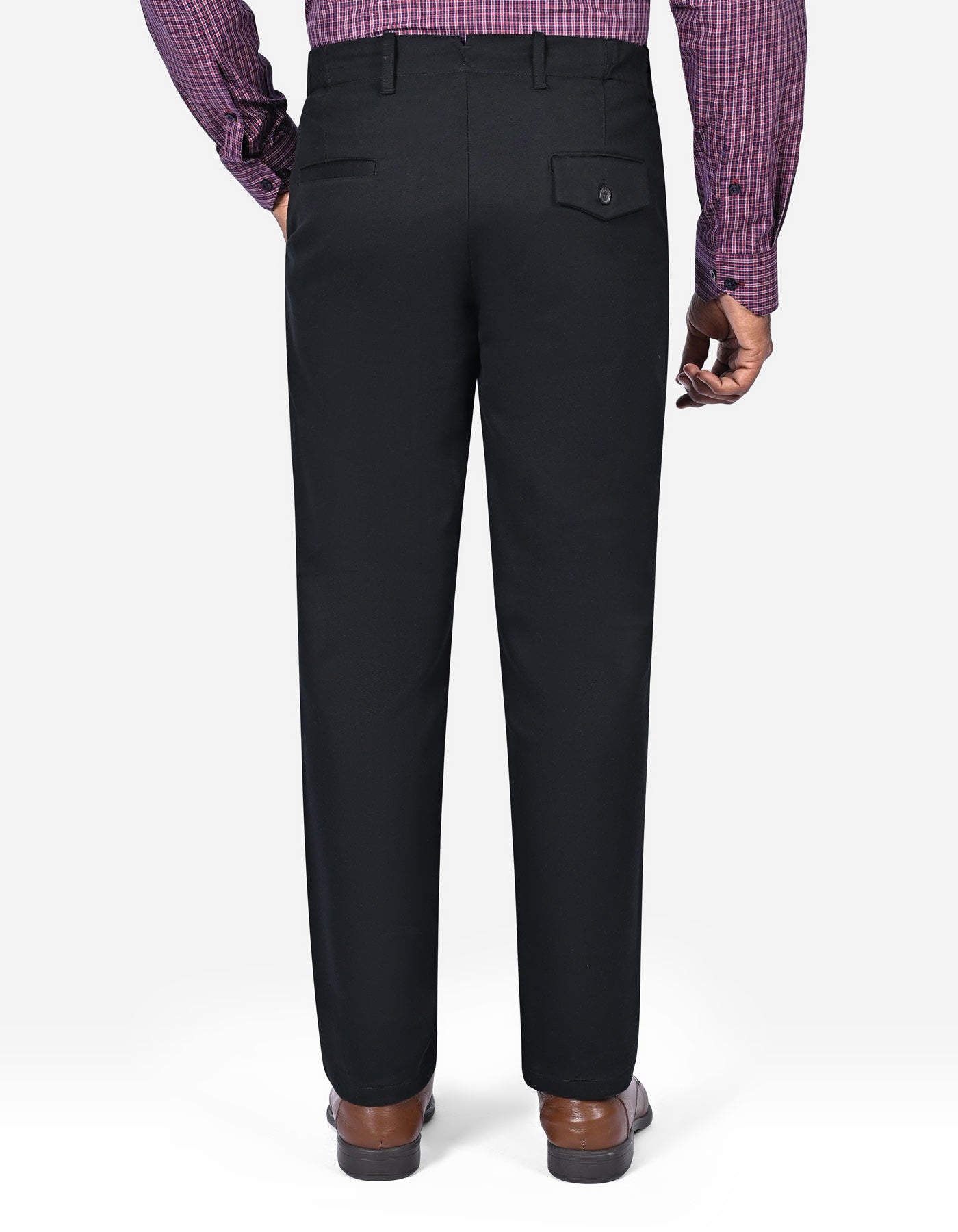 Black Smart Fit Cotton Trouser FTC2561-1S-36