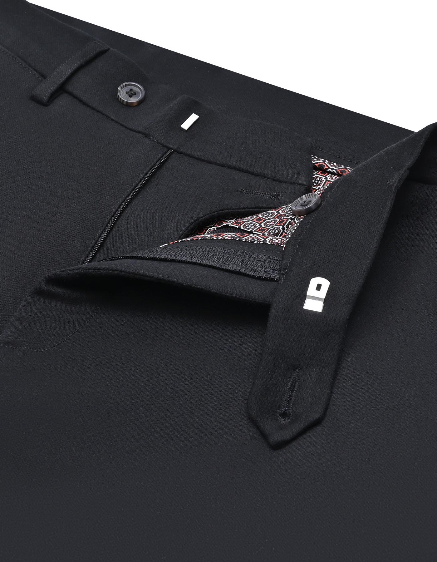 Black Smart Fit Cotton Trouser FTC2561S-30