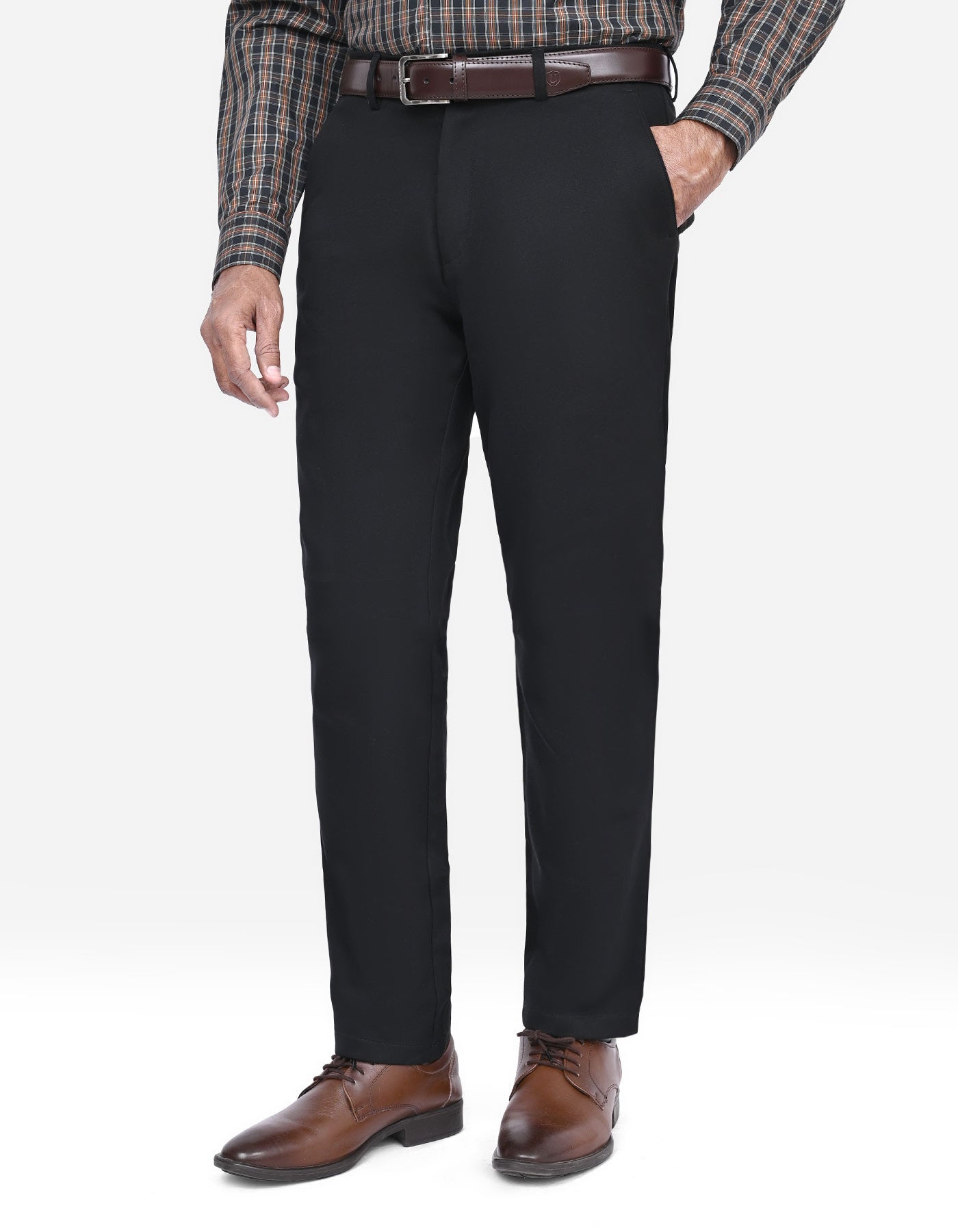 Black Smart Fit Cotton Trouser FTC2561S-28