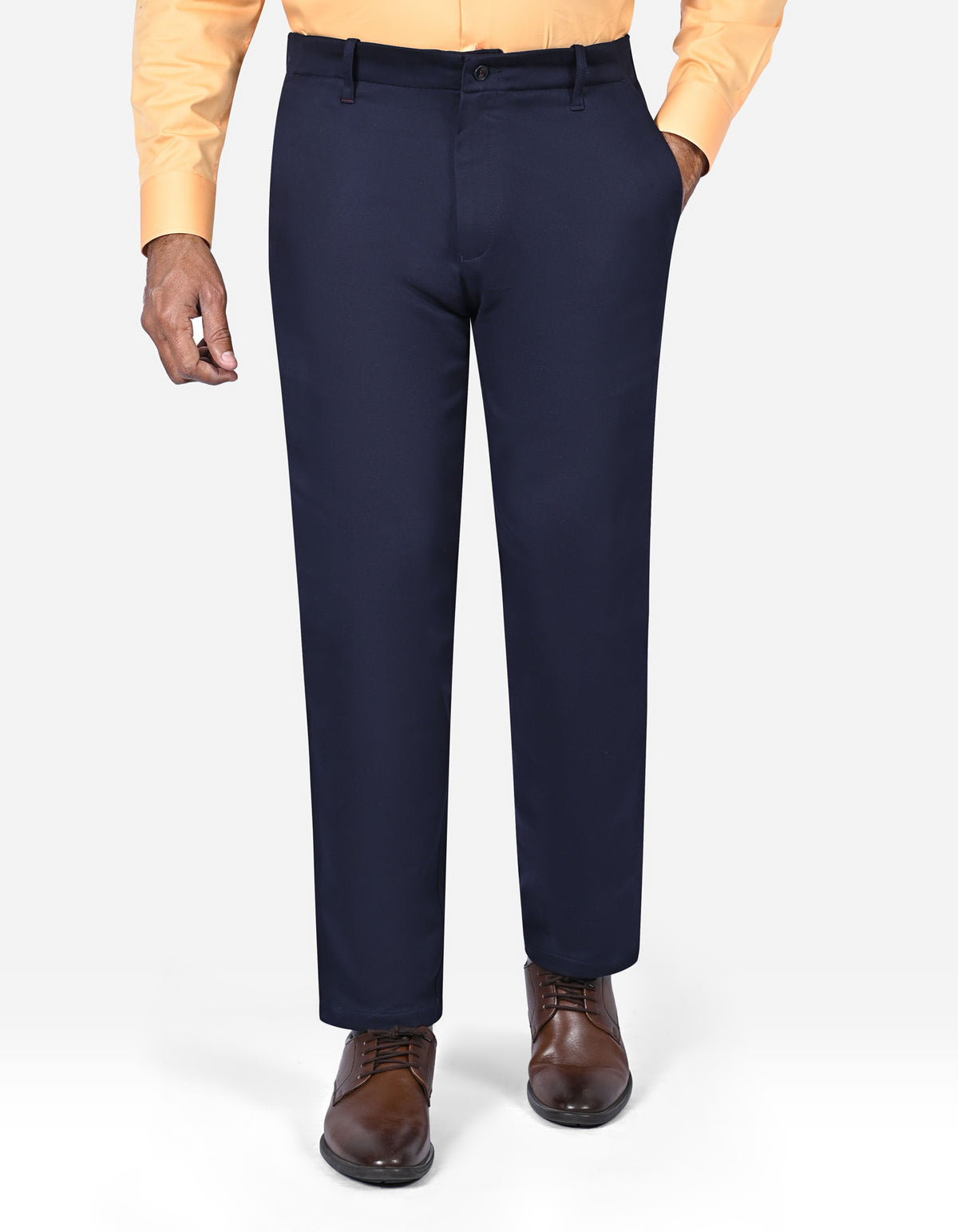 Navy Classic Fit Cotton Trouser FTC2562-1C-28