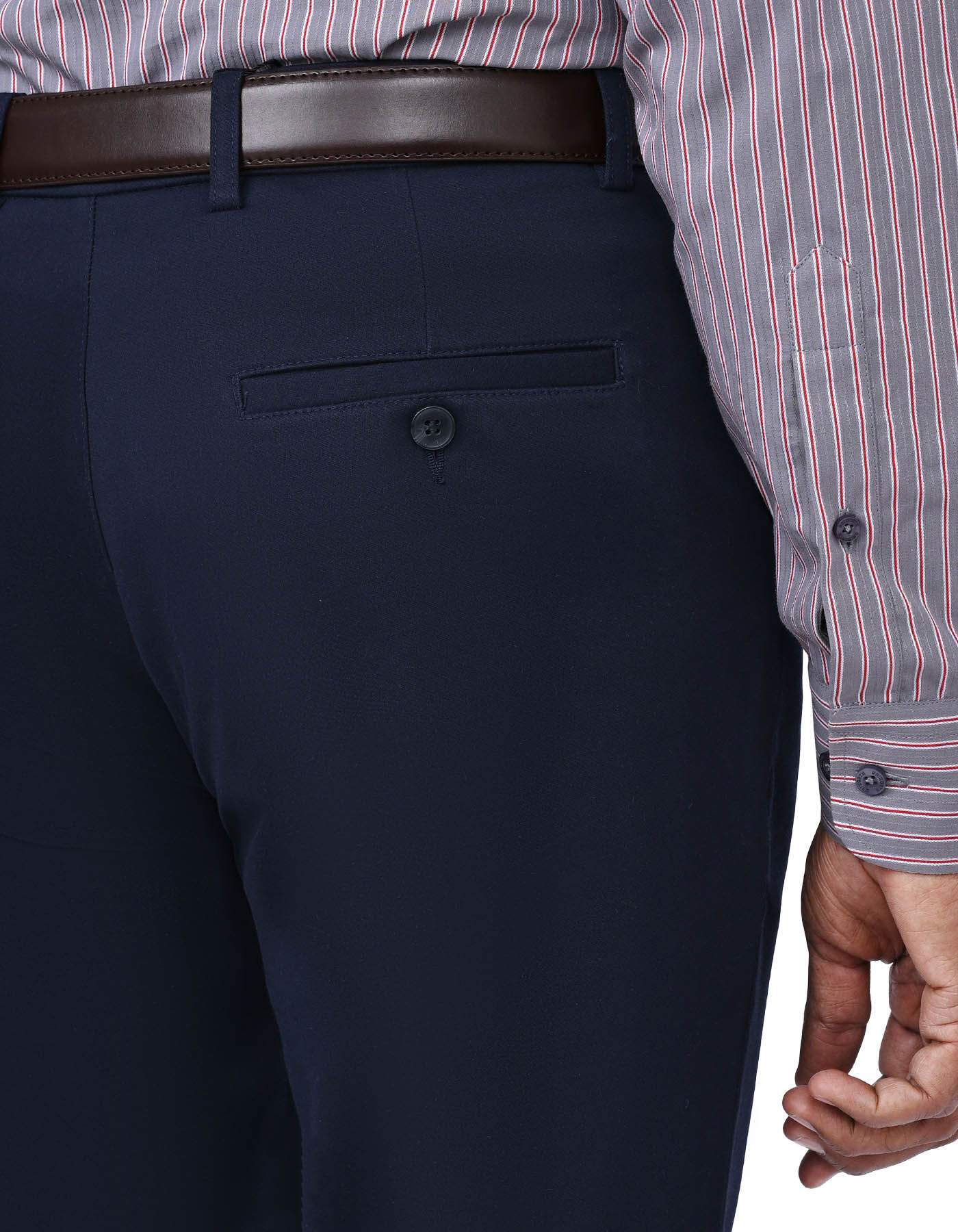 Navy Classic Fit Cotton Trouser FTC2562C-34