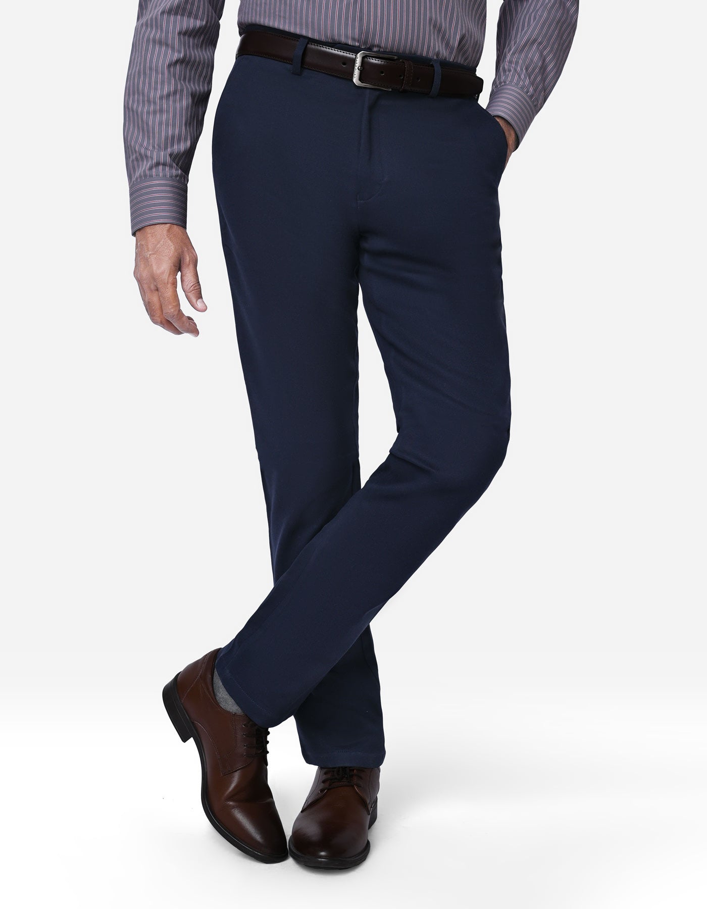 Navy Classic Fit Cotton Trouser FTC2562C-28
