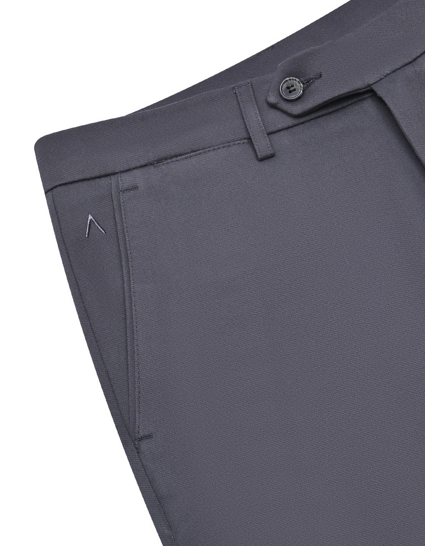 D Grey Classic Fit Cotton Trouser FTC2563C-32