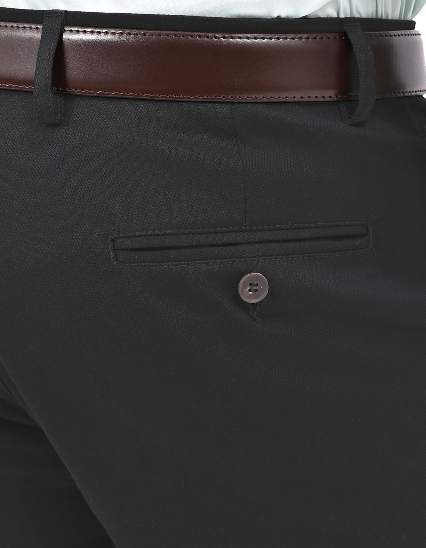 Black Classic Fit Cotton Trouser FTC2565-1C-34
