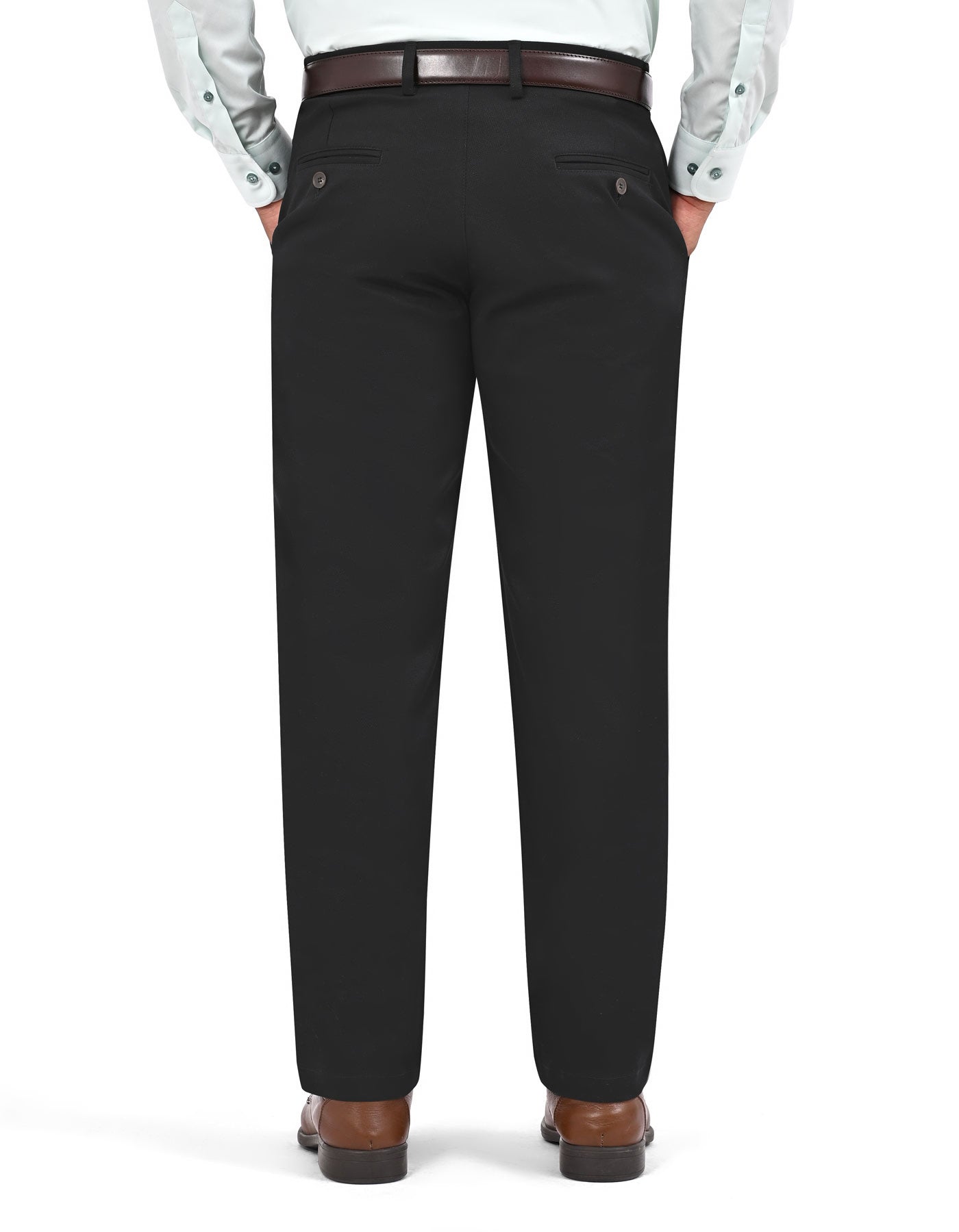 Black Classic Fit Cotton Trouser FTC2565-1C-36