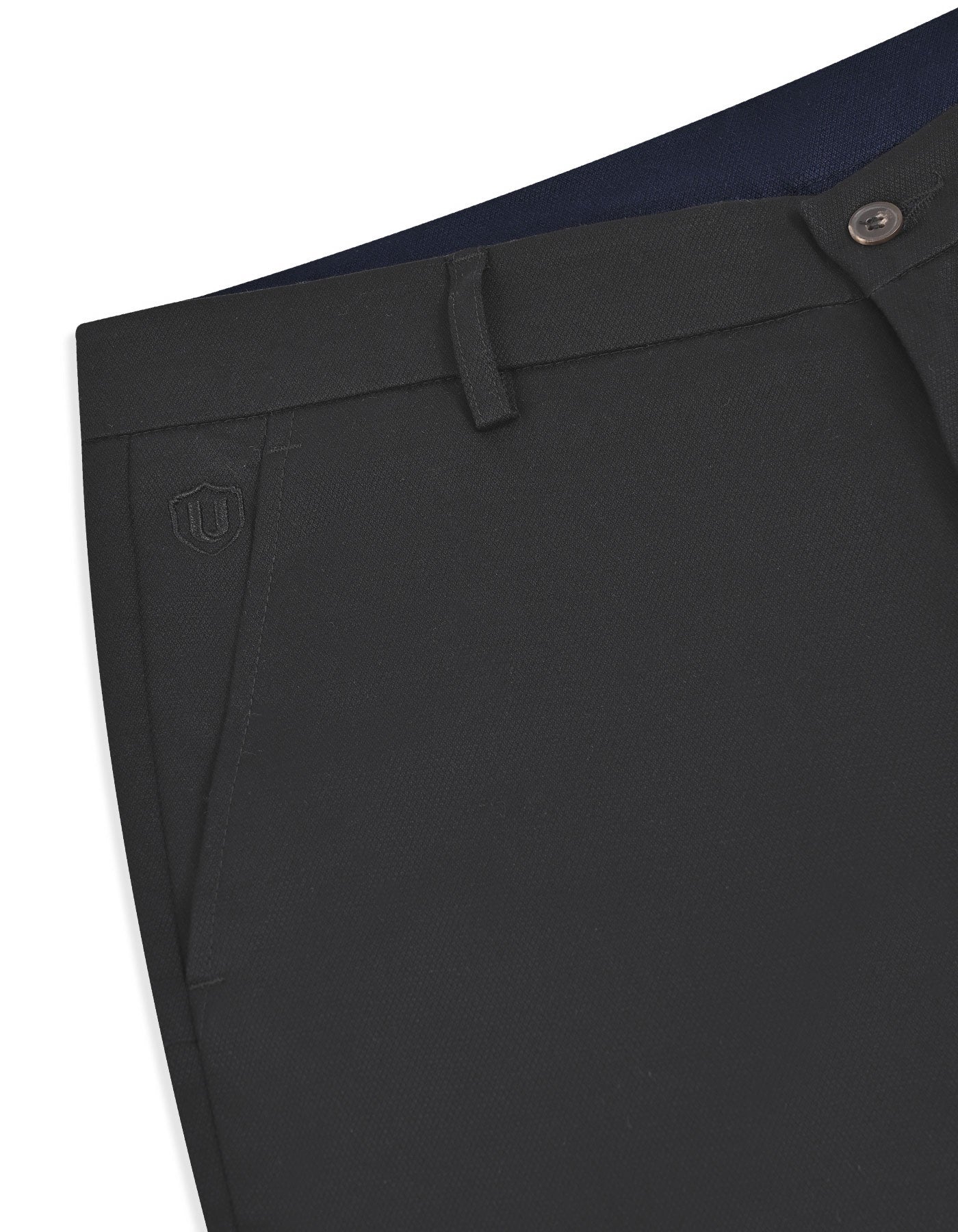 Black Classic Fit Cotton Trouser FTC2565-1C-32