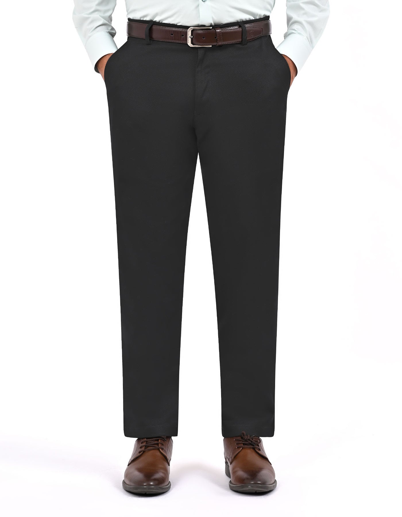 Black Classic Fit Cotton Trouser FTC2565-1C-28