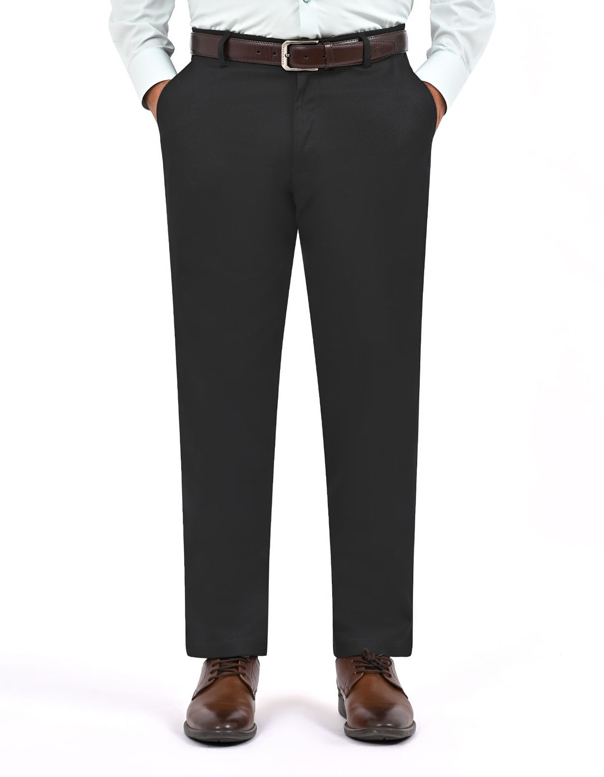 Black Classic Fit Cotton Trouser FTC2565-1C-28