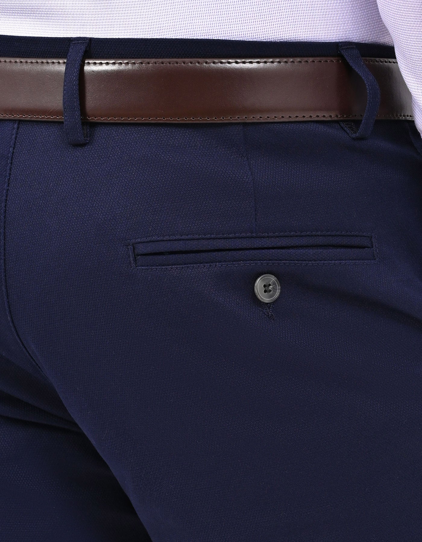Navy Classic Fit Cotton Trouser FTC2566-1C-34