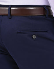 Navy Classic Fit Cotton Trouser FTC2566-1C-34