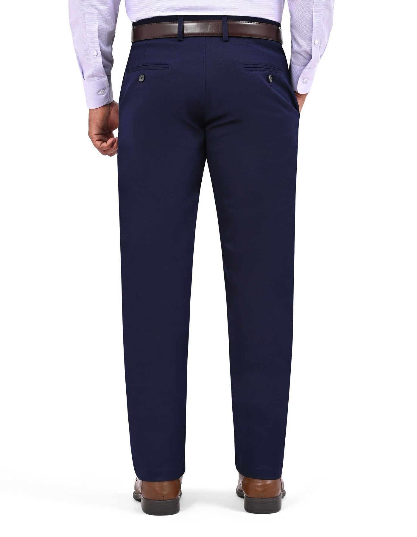 Navy Classic Fit Cotton Trouser FTC2566-1C-36