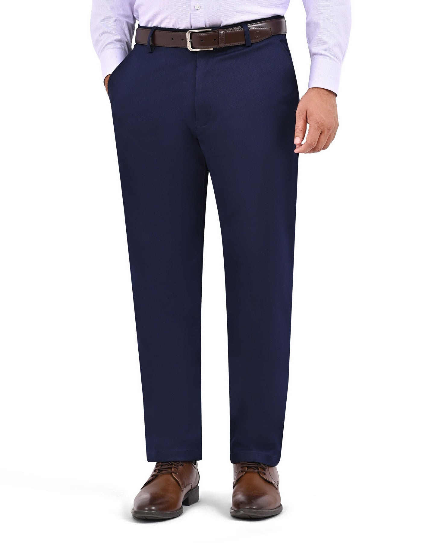 Navy Classic Fit Cotton Trouser FTC2566-1C-28