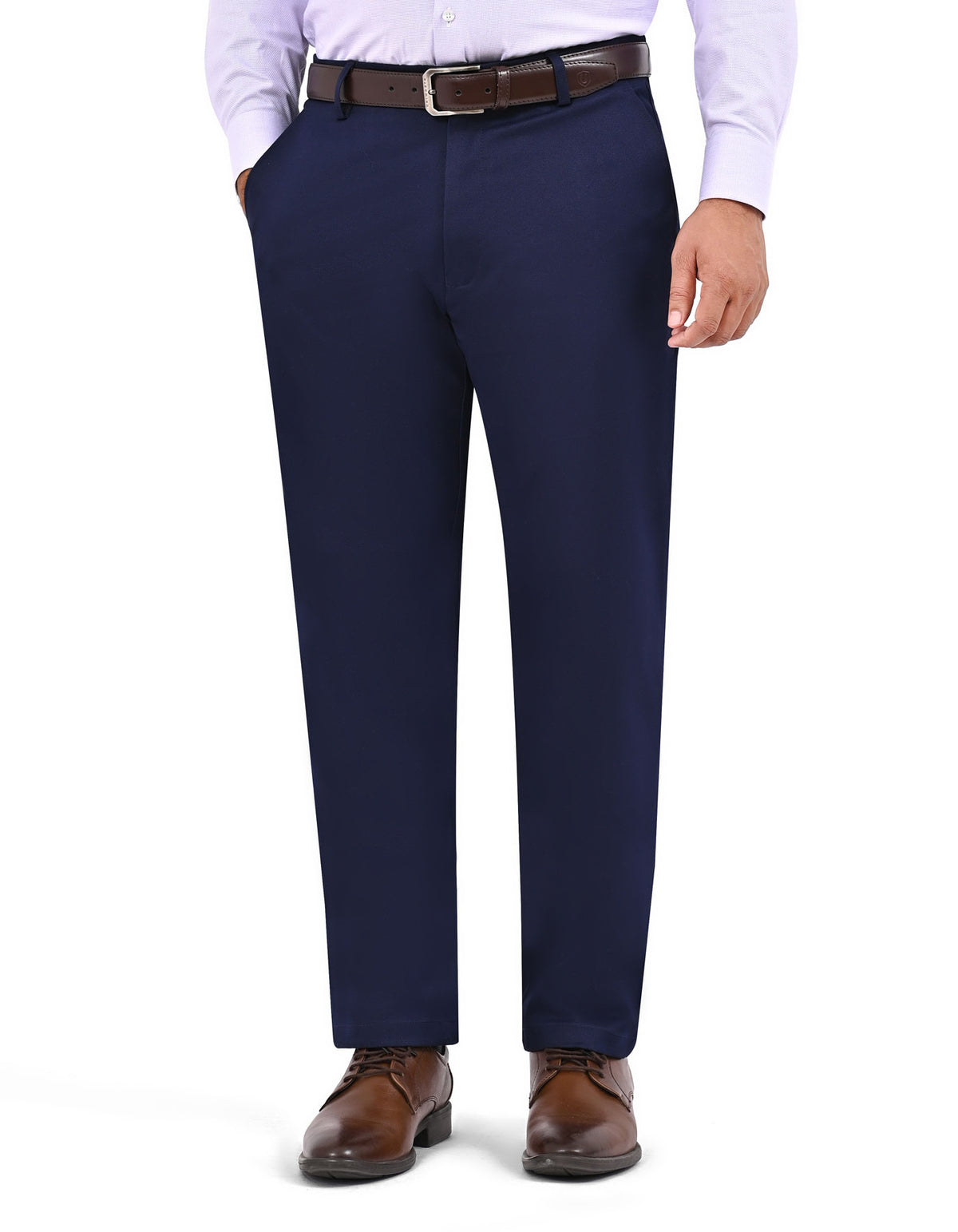 Navy Classic Fit Cotton Trouser FTC2566-1C-28