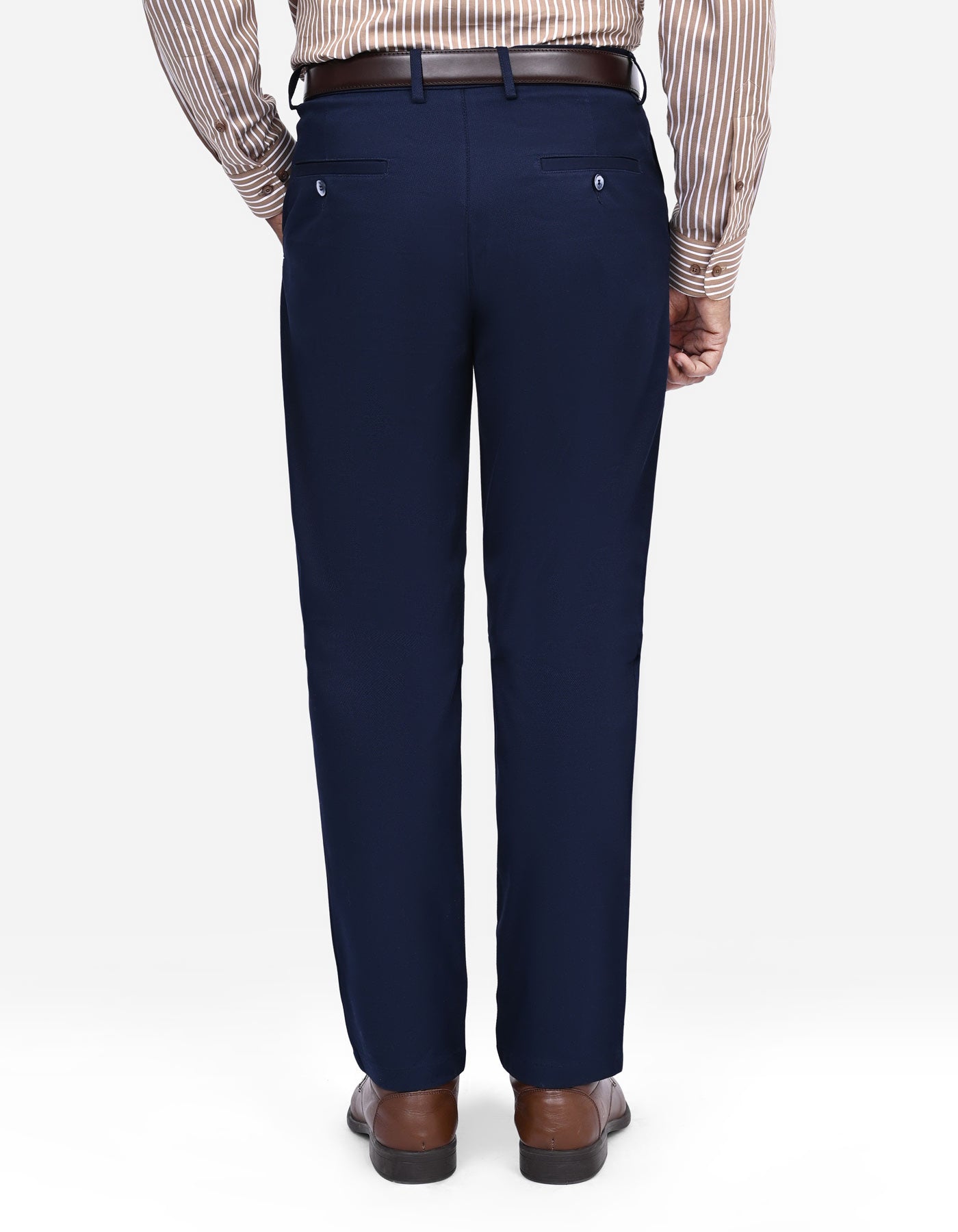 Navy Classic Fit Cotton Trouser FTC2566C-36