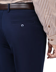 Navy Classic Fit Cotton Trouser FTC2566C-34