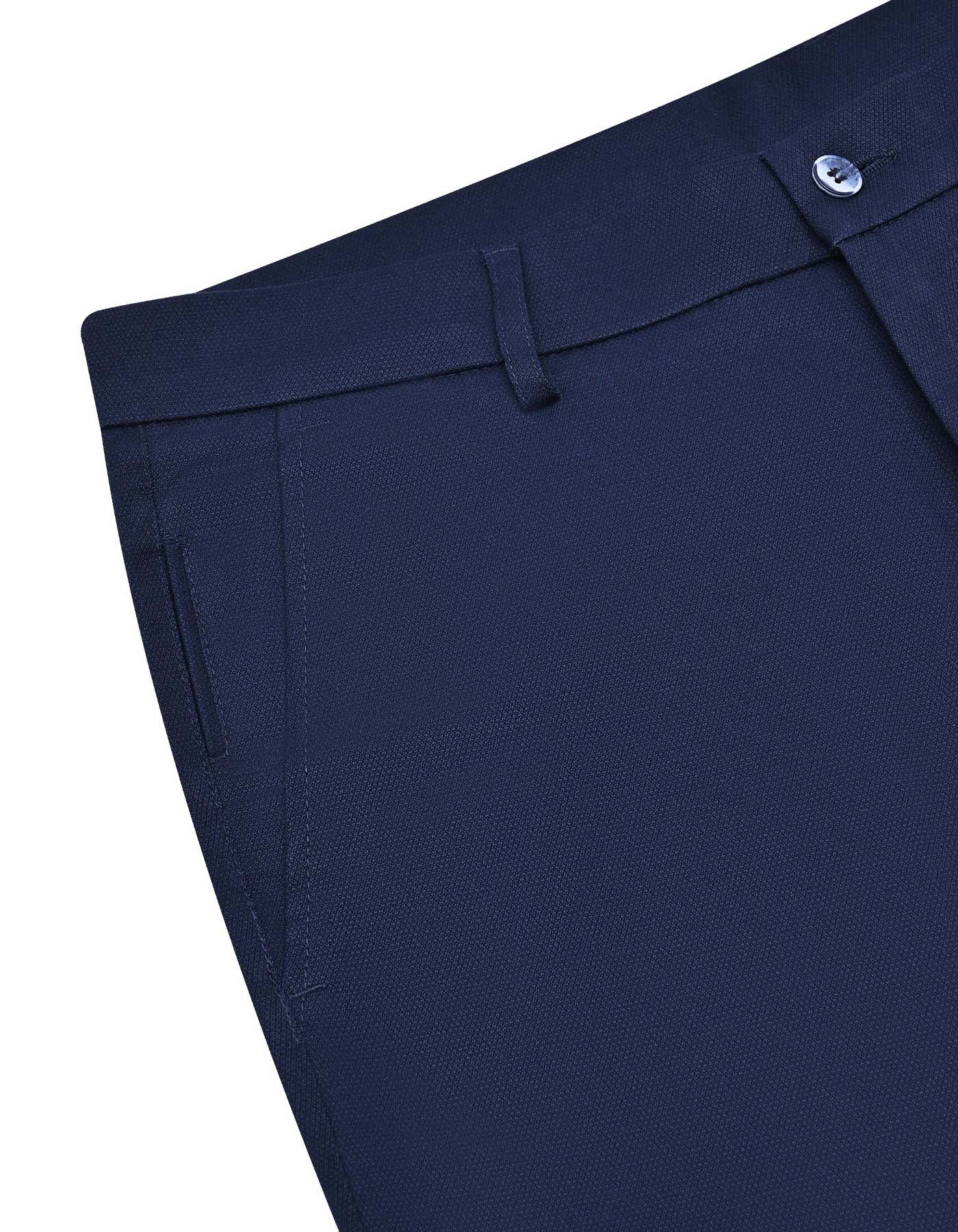 Navy Smart Fit Cotton Trouser FTC2566S-32