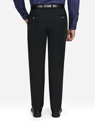 Black Plain Smart Fit Cotton Trouser