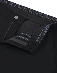 Black Plain Smart Fit Cotton Trouser
