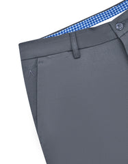 Grey Plain Classic Fit Cotton Trouser