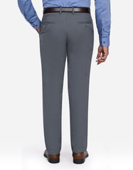 Grey Plain Smart Fit Cotton Trouser