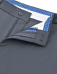 Grey Plain Smart Fit Cotton Trouser