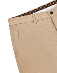 Khaki Plain Smart Fit Cotton Trouser