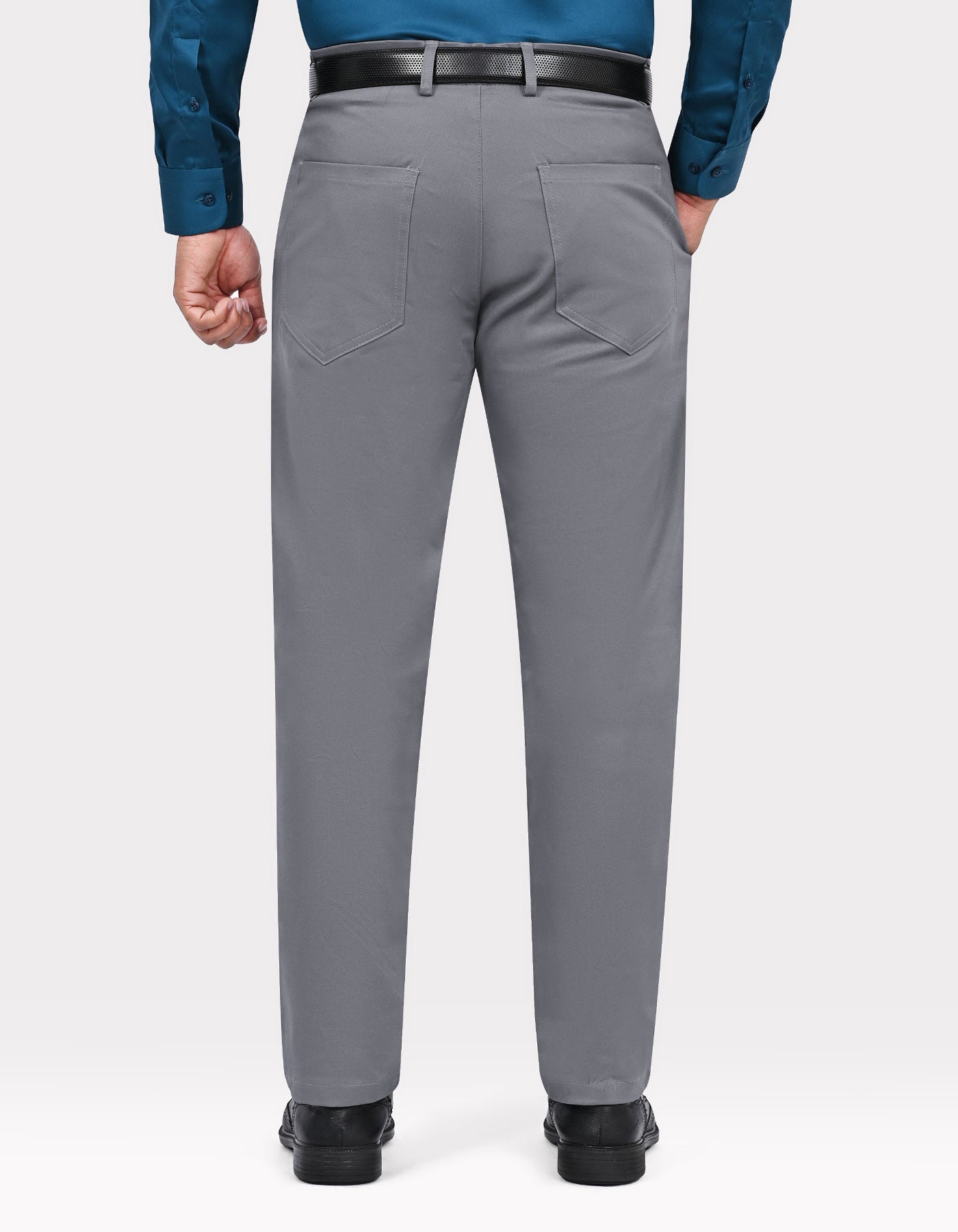 Grey Smart Fit Cotton Trouser FTC2604S-38