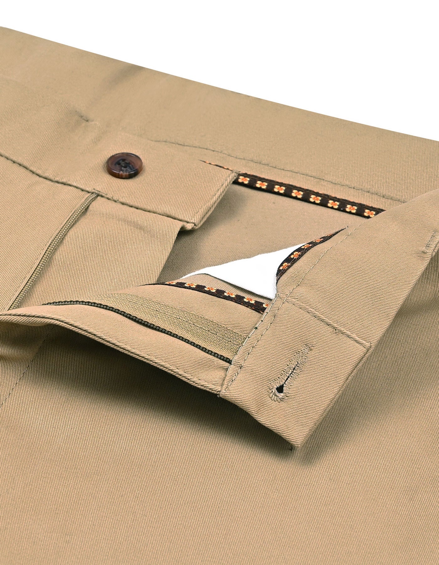Khaki Classic Fit Cotton Trouser FTC2605C-32