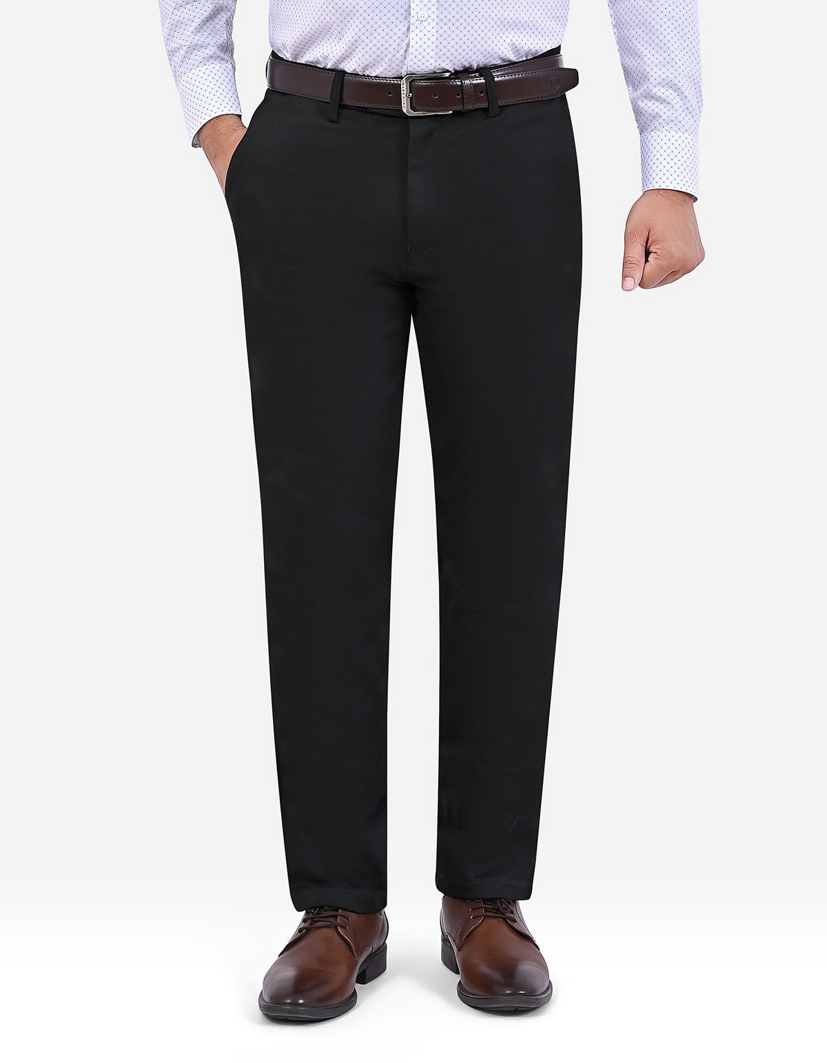 Black Smart Fit Cotton Trouser FTC2617S-32