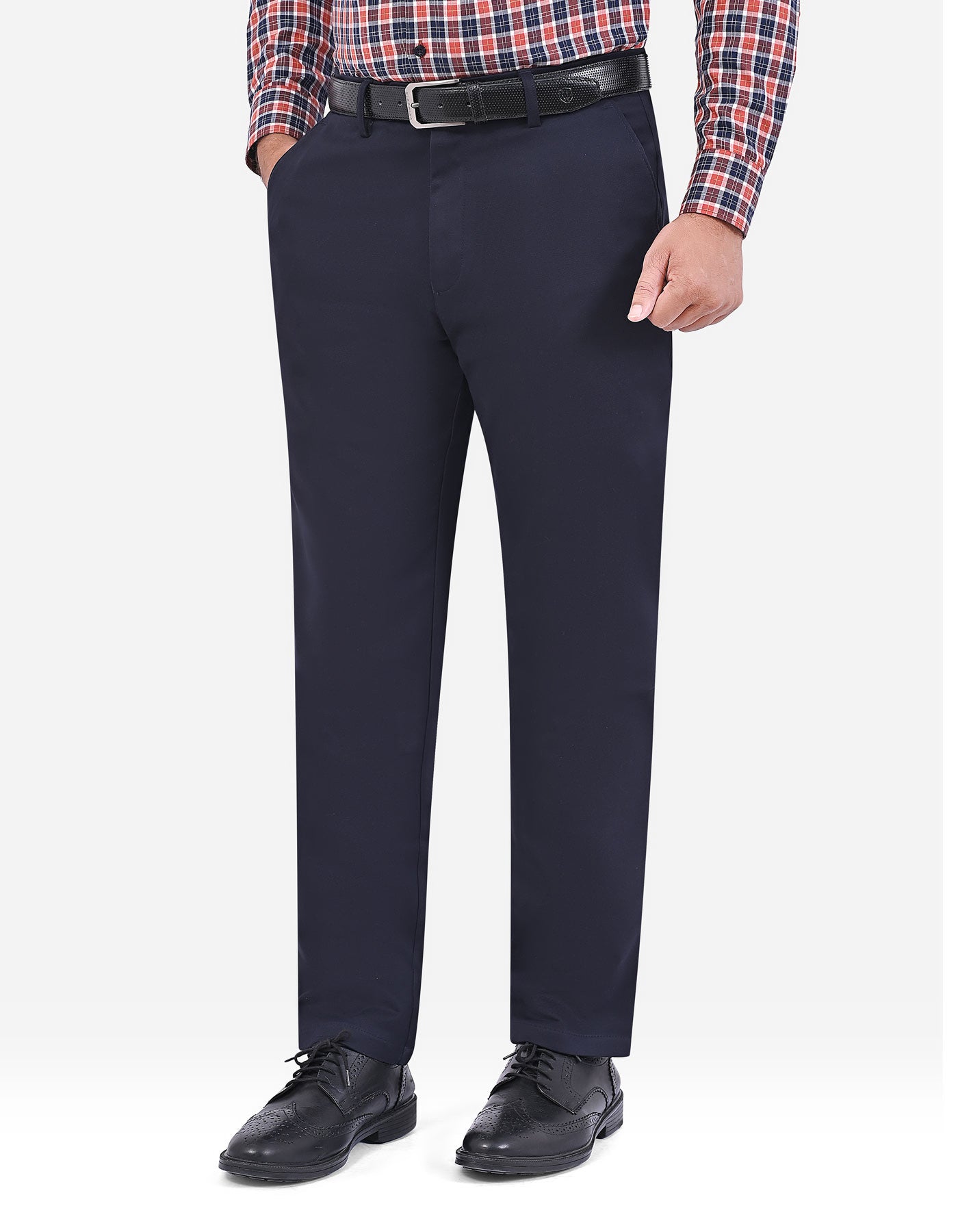 Navy Classic Fit Cotton Trouser FTC2618C-32