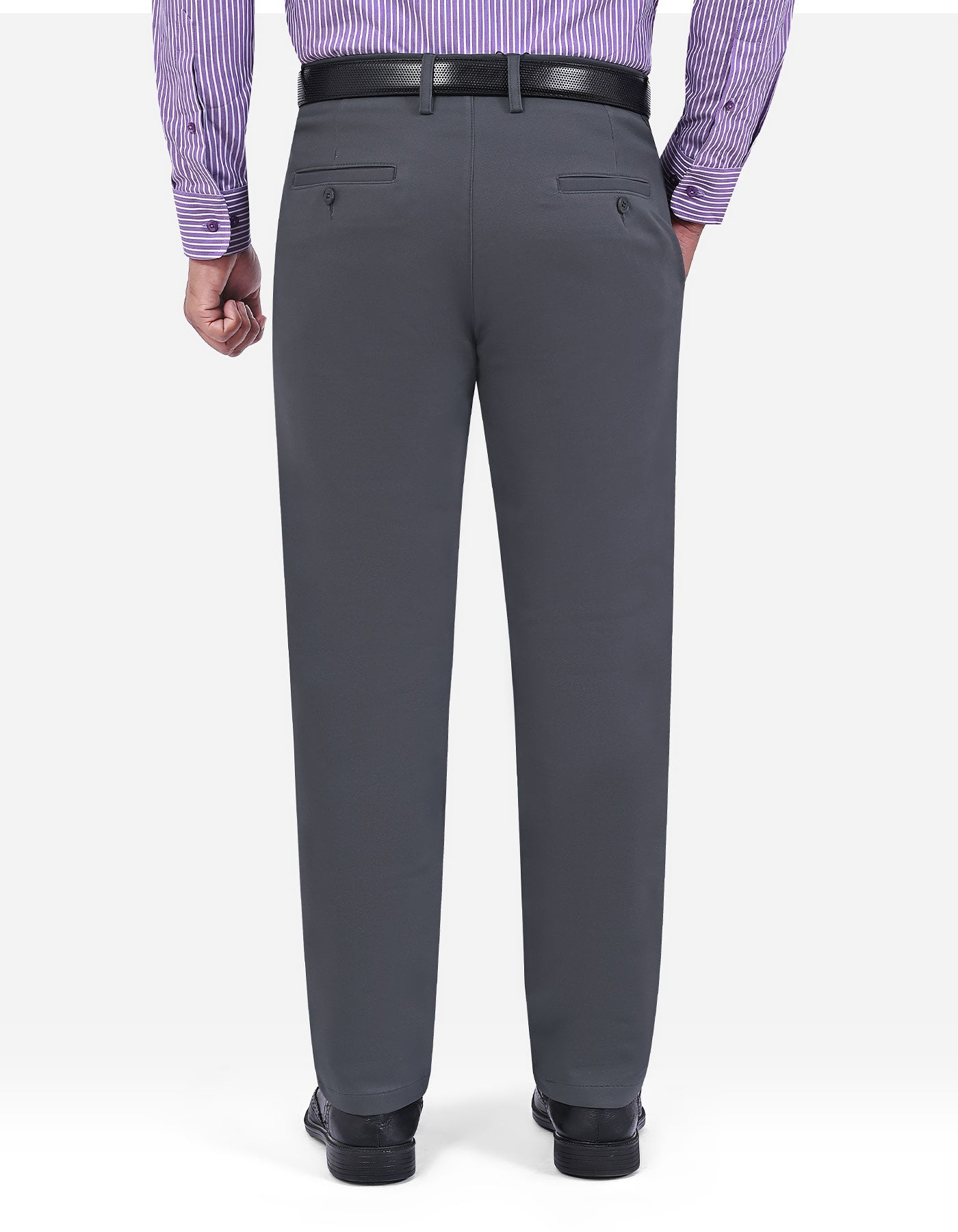 D Grey Classic Fit Cotton Trouser FTC2619C-40