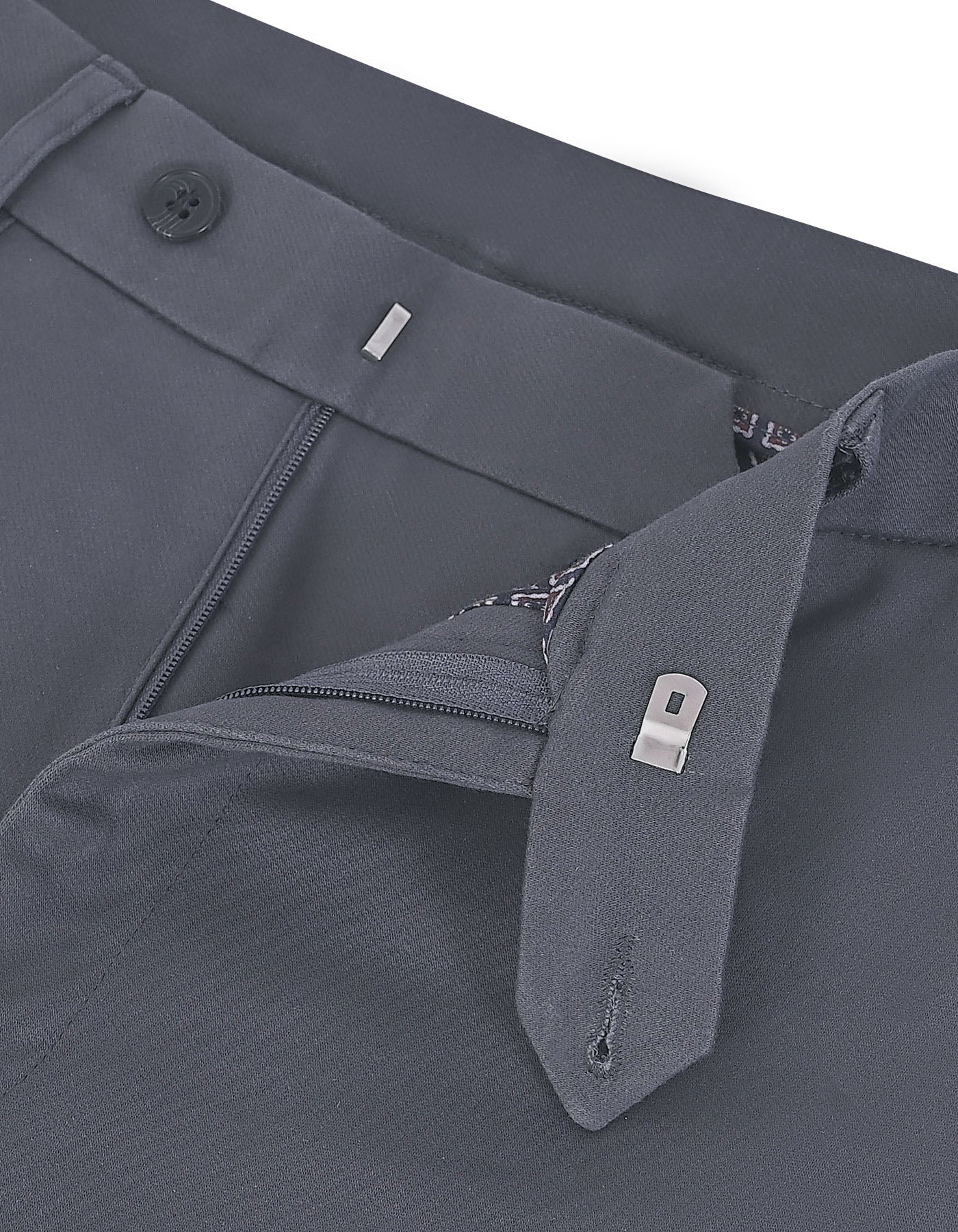 D Grey Smart Fit Cotton Trouser FTC2619S-34