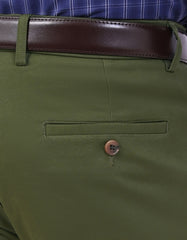 Olive Classic Fit Cotton Trouser FTC2621C-38