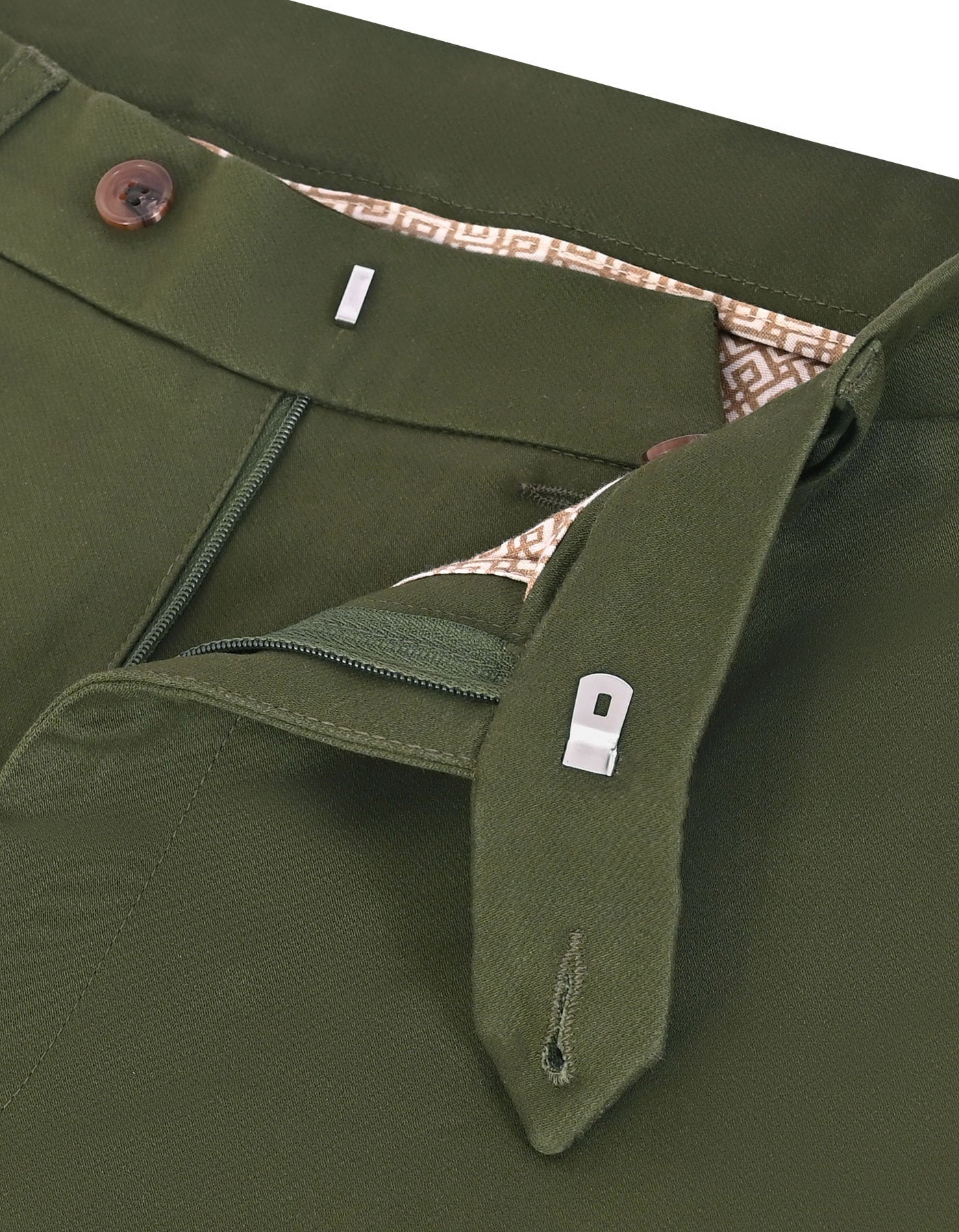 Olive Smart Fit Cotton Trouser FTC2621S-34
