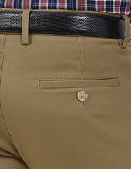 L Khaki Classic Fit Cotton Trouser FTC2622C-38