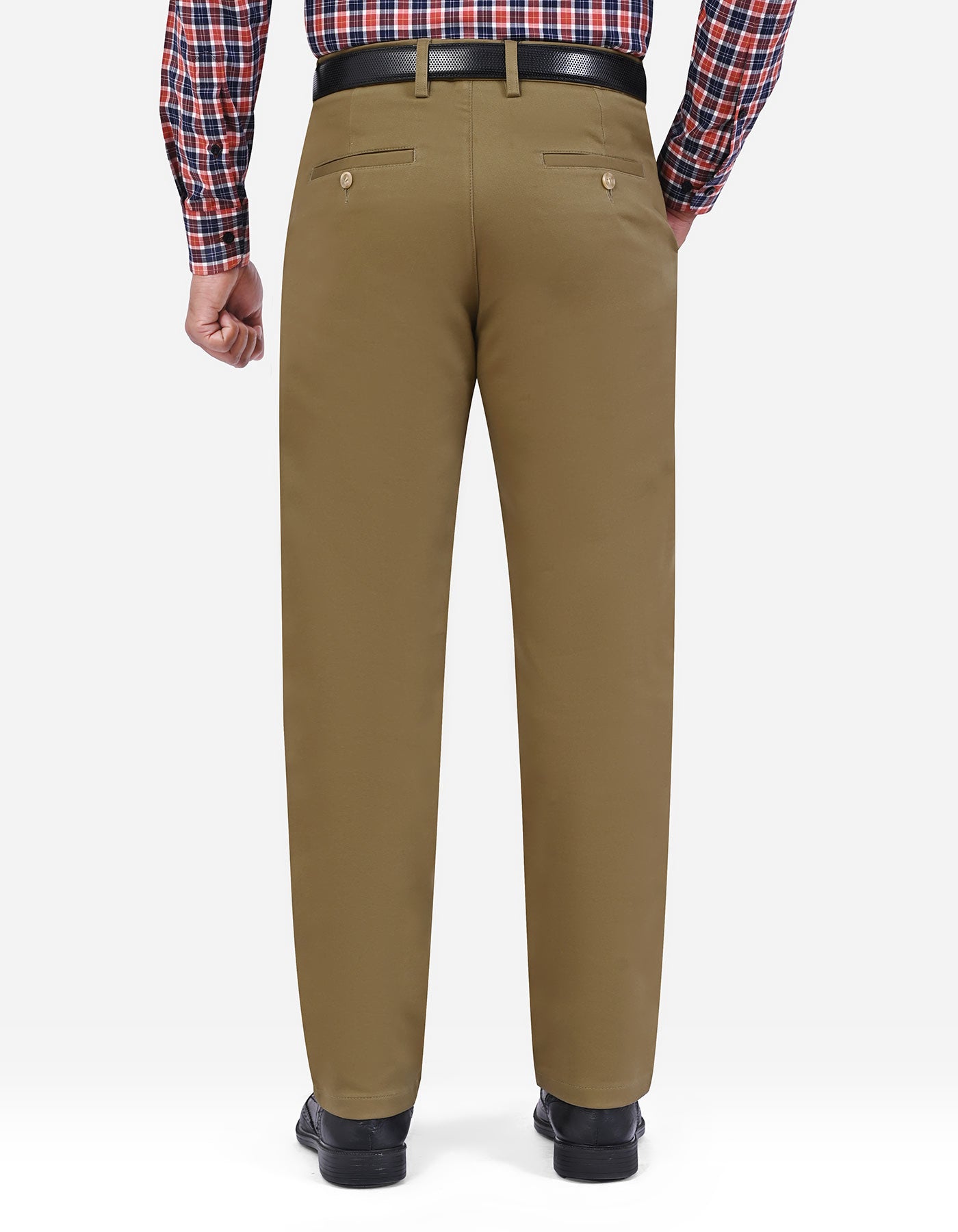 L Khaki Smart Fit Cotton Trouser FTC2622S-40