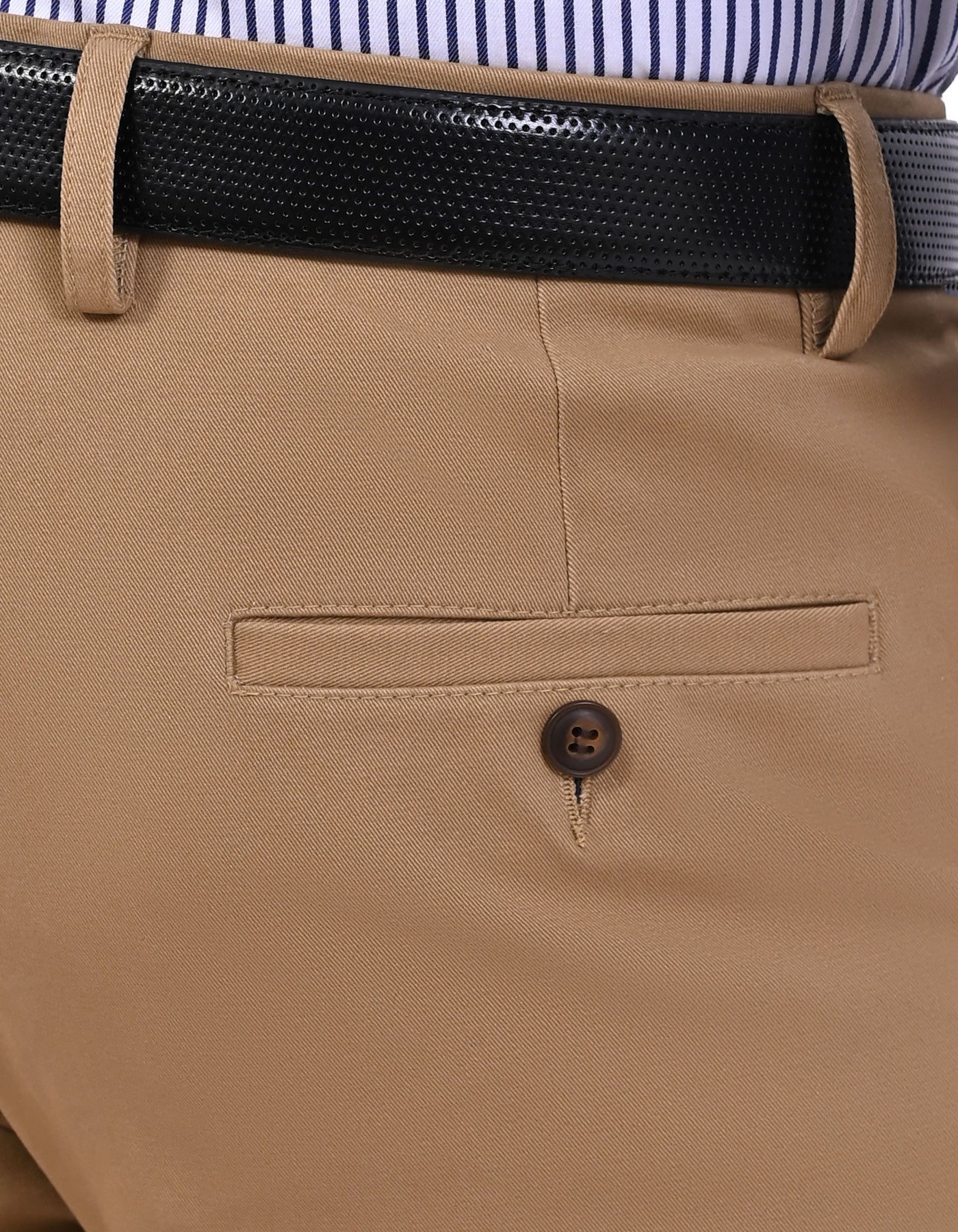 Khaki Classic Fit Cotton Trouser FTC2627C-36
