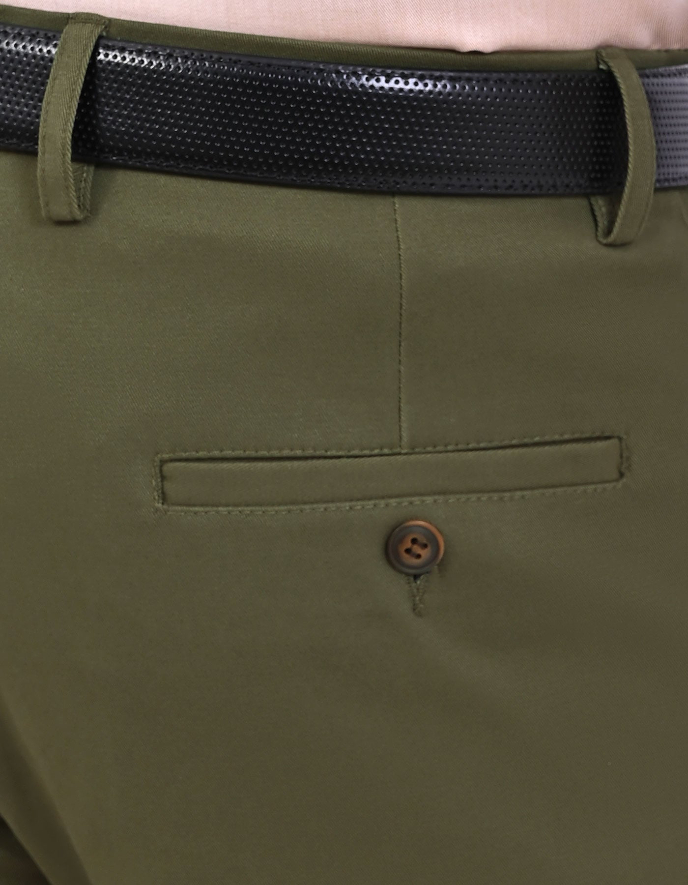 Olive Classic Fit Cotton Trouser FTC2628C-36