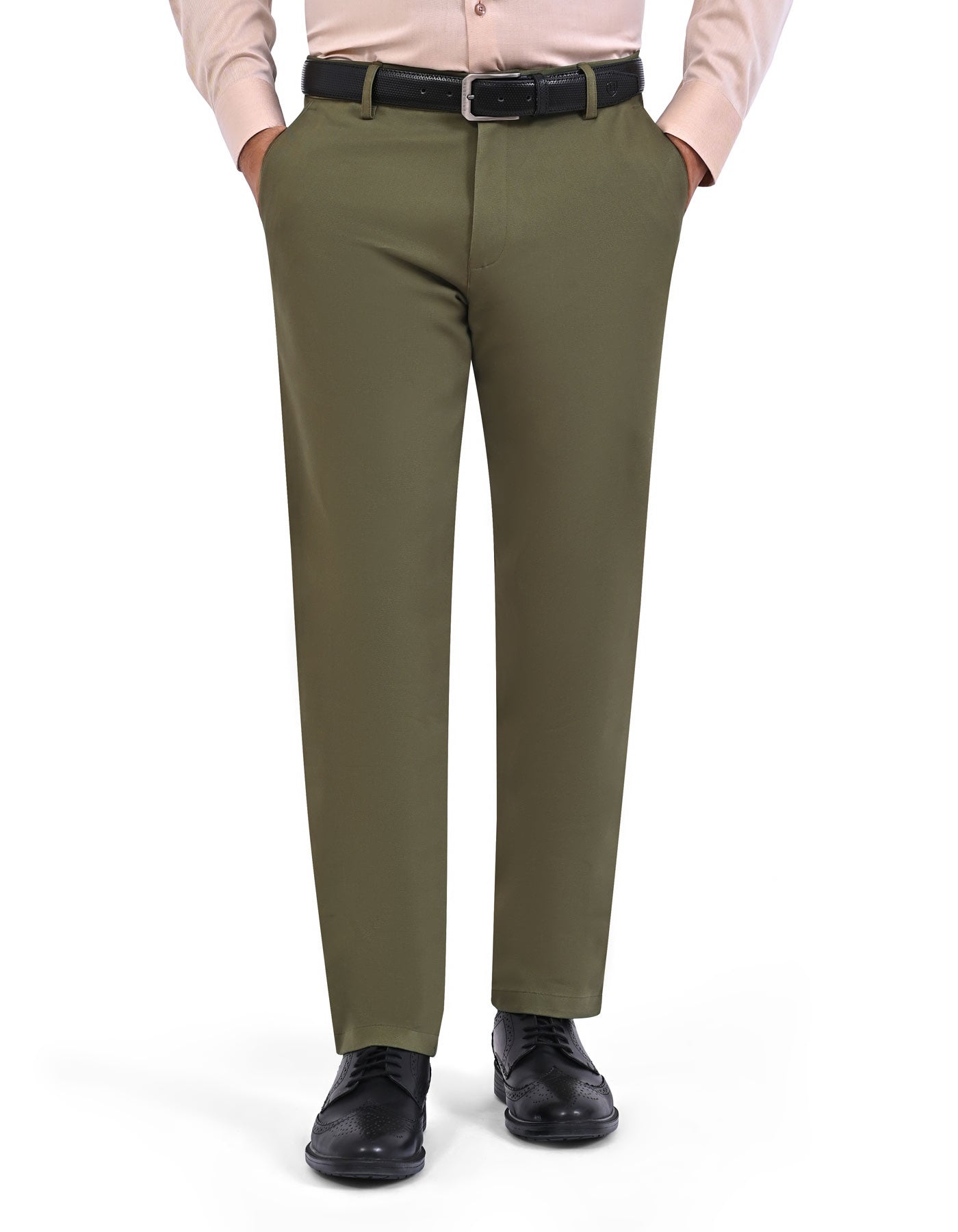 Olive Classic Fit Cotton Trouser FTC2628C-30