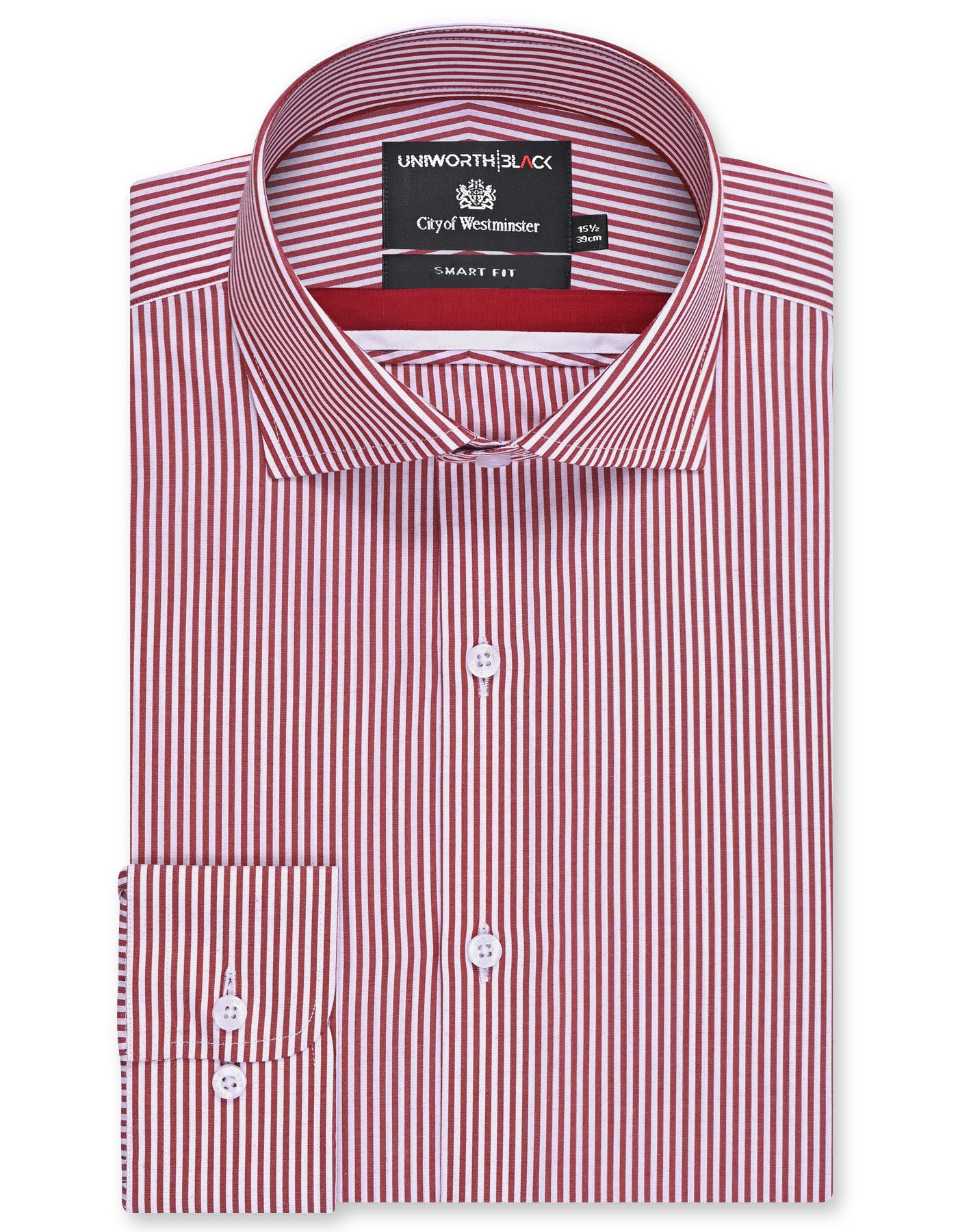 Stripe Red Tailored Smart Fit Shirt FS2757-2SF-14.5
