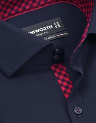Plain Navy Classic Fit Shirt FS1601-2RF-15