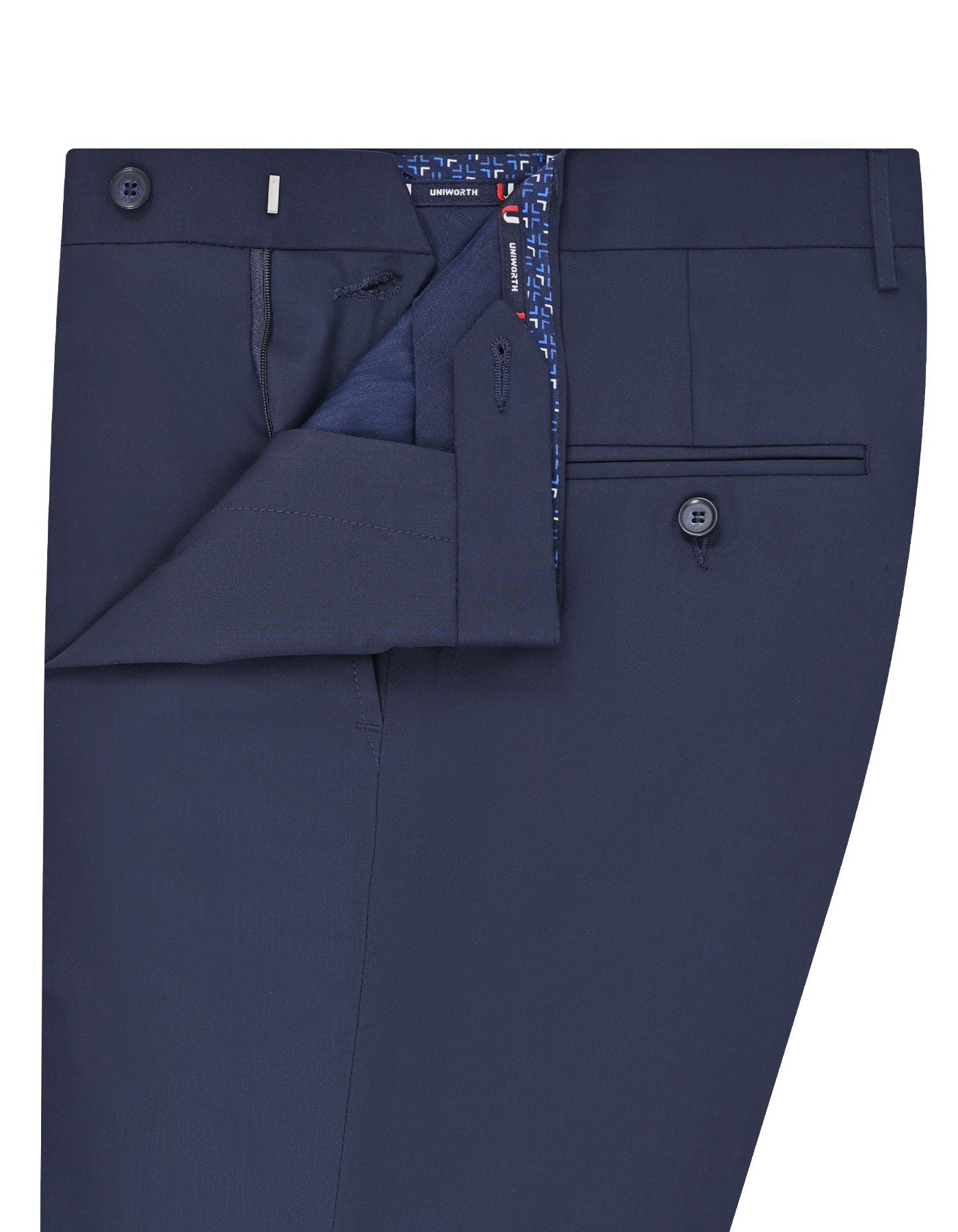 Navy Plain Formal Trouser Tailored Smart Fit FT571-4S-32