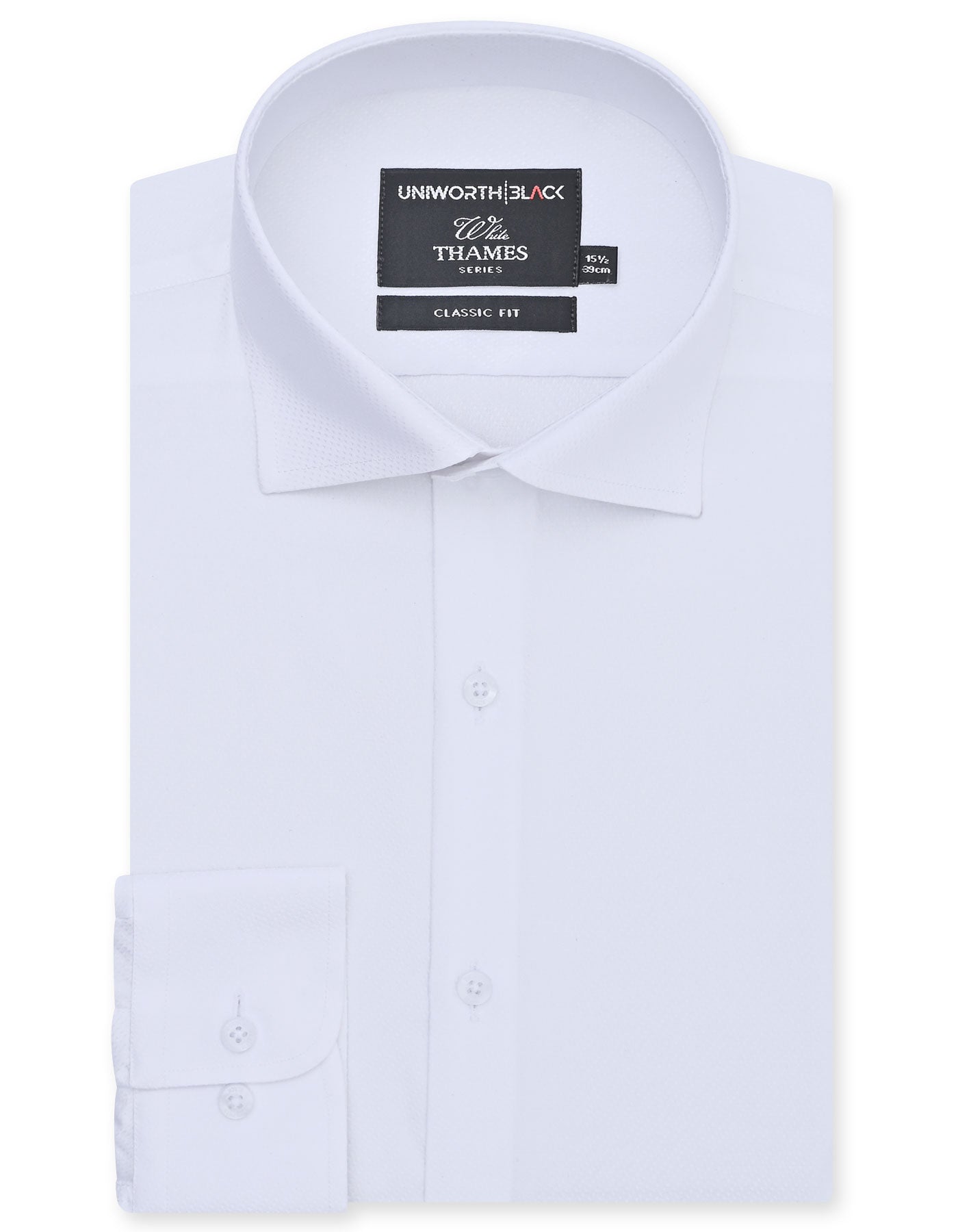 Self White Classic Fit Shirt FS20498RF-14.5