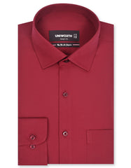 Plain Maroon Tailored Smart Fit Shirt FS1655-2SF-14.5