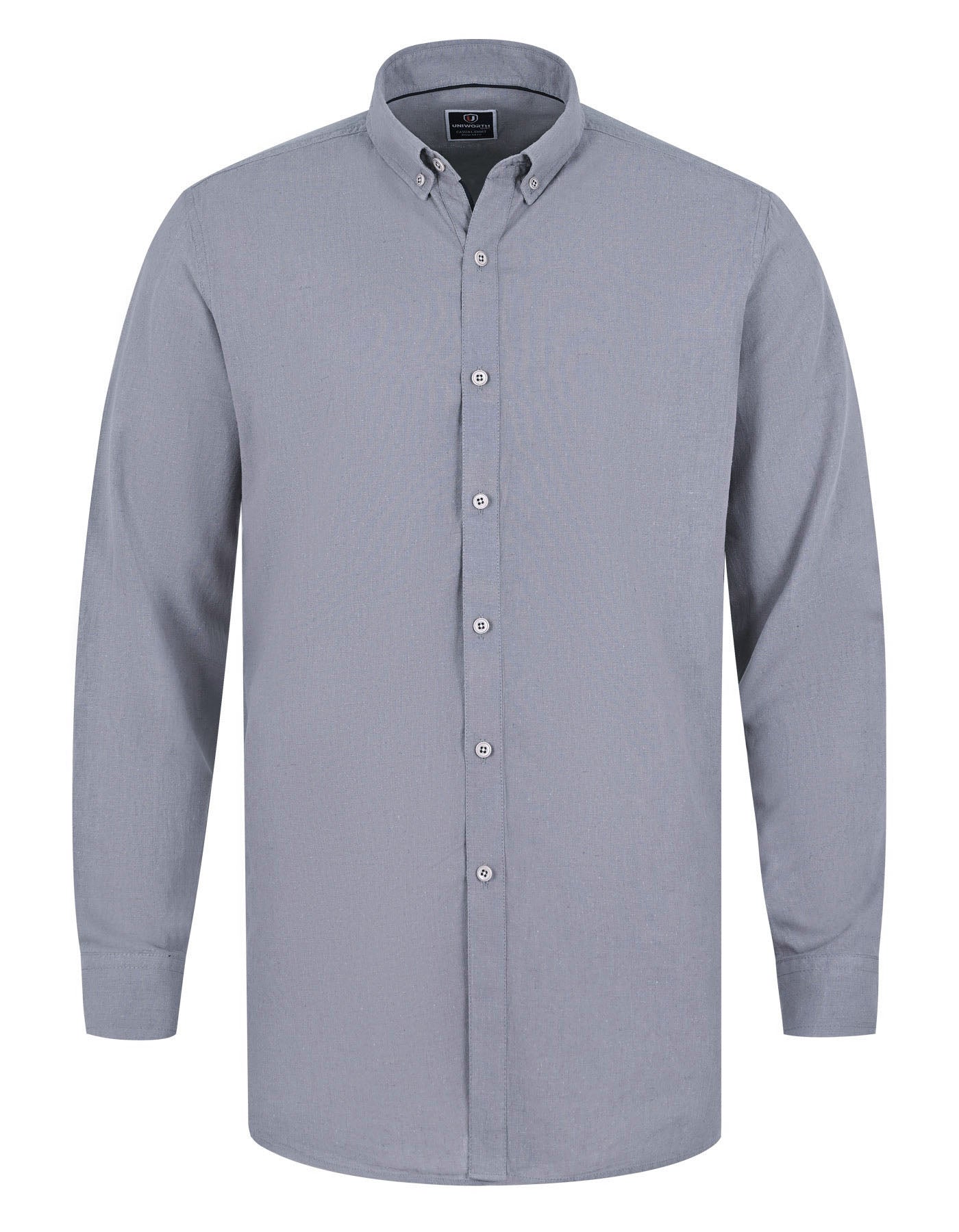 Grey Embriodery Plain Casual Shirt CS2370-1R-M