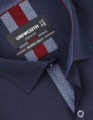 Plain Navy Classic Fit Shirt FS1601-4RF-15