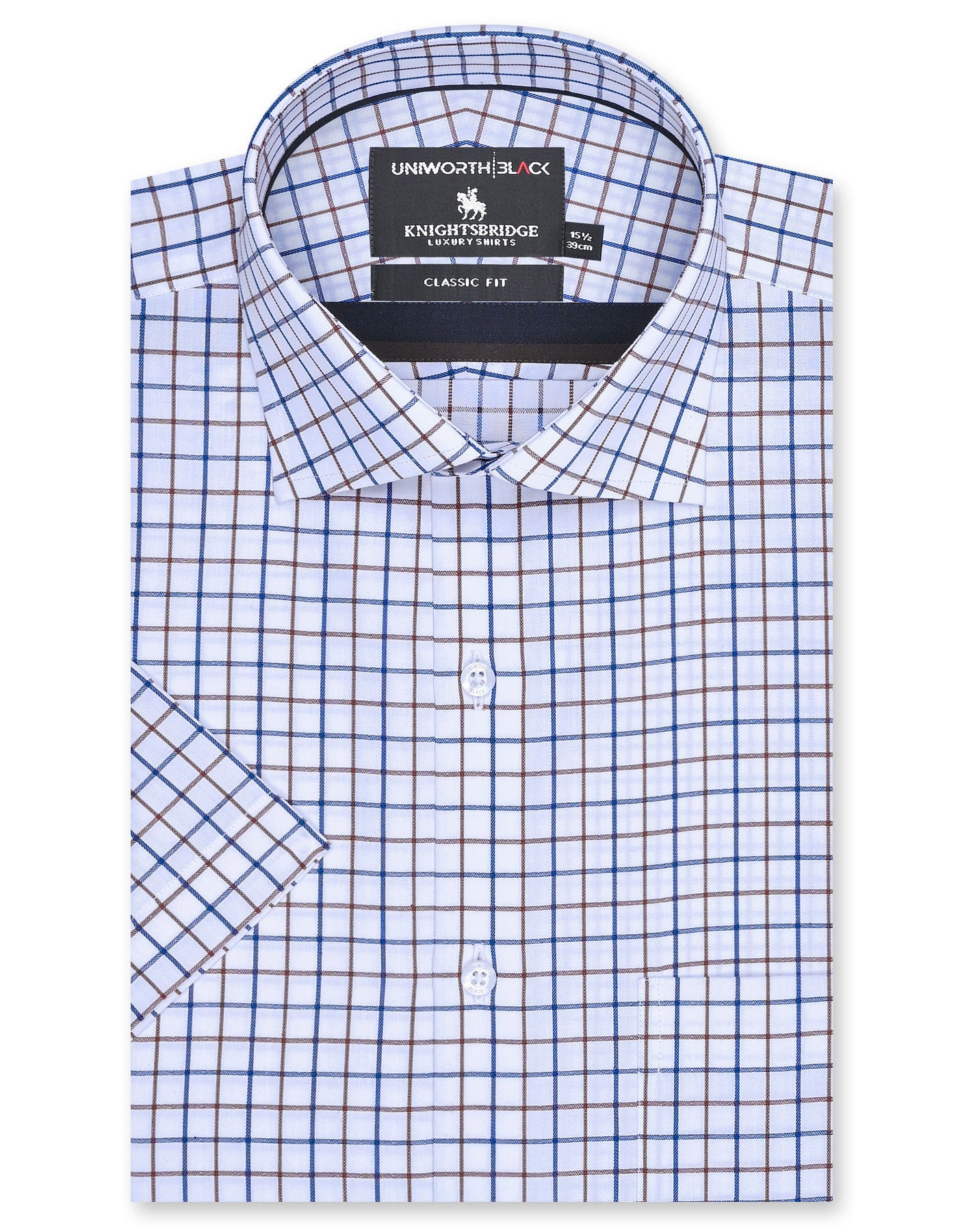 Check Navy Classic Fit Shirt FS2955RH-14.5